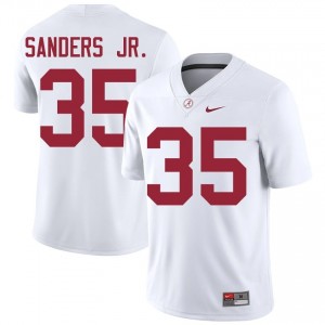Abduall Sanders Jr. #35 White Men Stitched Jersey | Gameday Crimson Tide College Football Gear 56895904