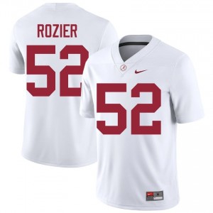 Alex Rozier #52 White Men Stitched Jersey | Moisture Wicking Crimson Tide High School Football Gear 20377888