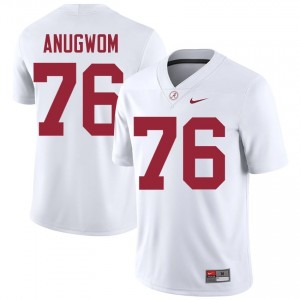 Arkel Anugwom #76 White Men Stitched Jersey | Premium Alabama NCAA Football Gear 27834850