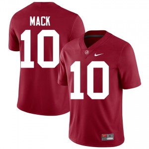 Crimson #10 Austin Mack Men Embroidery Jersey | Roll Tide Classic Player Football Edition 99071328