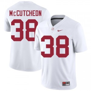 Brody McCutcheon #38 White Men Stitched Jersey | Pro Cut Bama NCAA Football Gear 32039395