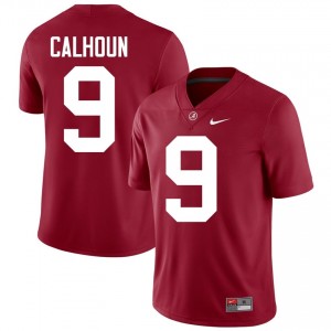 Crimson #9 Cam Calhoun Men Embroidery Jersey | Alabama Pro Cut NCAA Football Edition 74985749