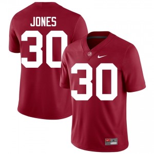 Crimson #30 Cayden Jones Men Embroidery Jersey | Roll Tide Classic Player Football Edition 10240015