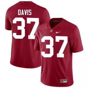Crimson #37 Cole Davis Men Embroidery Jersey | Alabama Crimson Tide Elite Thread University Football Edition 19565552
