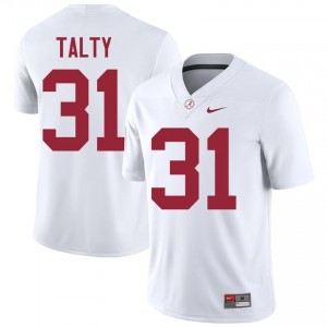 Conor Talty #31 White Men Stitched Jersey | Limited Roll Tide High School Football Gear 61311205