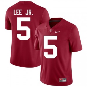 Crimson #5 Dijon Lee Jr. Men Embroidery Jersey | Alabama Crimson Tide Elite NCAA Football Edition 12950447