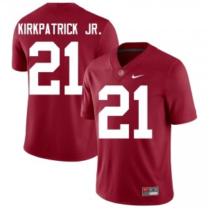 Crimson #21 Dre Kirkpatrick Jr. Men Embroidery Jersey | Roll Tide Classic Player Football Edition 52978577
