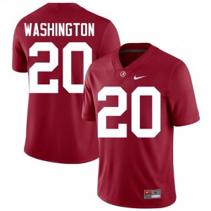 Crimson #20 Dre Washington Men Embroidery Jersey | Crimson Tide Moisture Wicking High School Football Edition 40745711