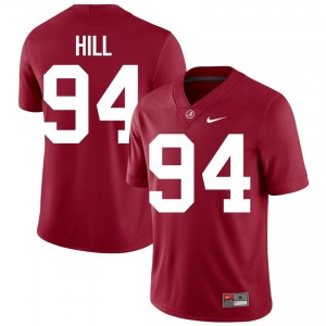 Crimson #94 Edric Hill Men Embroidery Jersey | Roll Tide Limited High School Football Edition 54145321