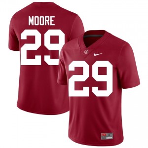 Crimson #29 Fredrick Moore Men Embroidery Jersey | Bama Iconic College Football Edition 31307798