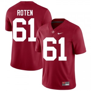 Crimson #61 Graham Roten Men Embroidery Jersey | Alabama Officially Licensed High School Football Edition 30294115
