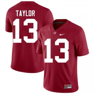 Crimson #13 Ivan Taylor Men Embroidery Jersey | Alabama Crimson Tide Moisture Wicking High School Football Edition 33255804