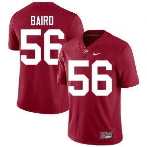 Crimson #56 JD Baird Men Embroidery Jersey | Roll Tide Genuine College Football Edition 79751948
