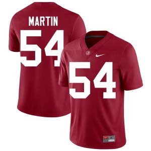 Crimson #54 JD Martin Men Embroidery Jersey | Bama Iconic College Football Edition 30846848