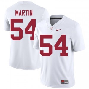 JD Martin #54 White Men Stitched Jersey | Essential Roll Tide NCAA Football Gear 44657490