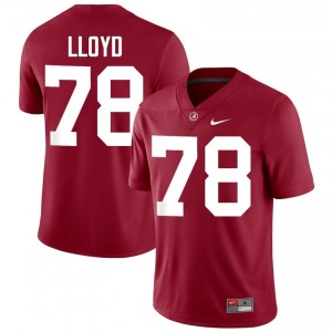 Crimson #78 Jackson Lloyd Men Embroidery Jersey | Alabama Premium NCAA Football Edition 95302666