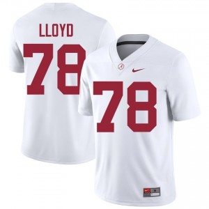 Jackson Lloyd #78 White Men Stitched Jersey | Authentic Bama Player Football Gear 64672276