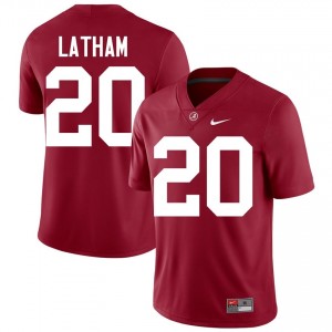 Crimson #20 Jah-Marien Latham Men Embroidery Jersey | Crimson Tide Elite NCAA Football Edition 70324120