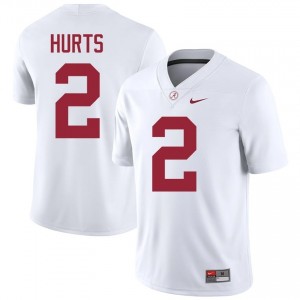 Jalen Hurts #2 White Men Stitched Jersey | Essential Roll Tide NCAA Football Gear 69973488