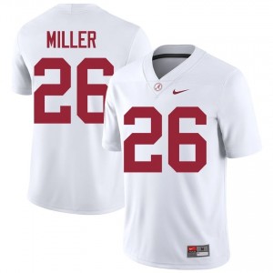 Jam Miller #26 White Men Stitched Jersey | Authentic Bama Player Football Gear 46919104