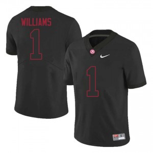Bama Jameson Williams #1 Black Men NCAA Jersey | Pro Cut Stitch Football Uniform 71322663