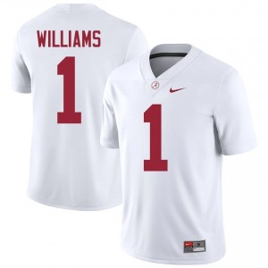 Jameson Williams #1 White Men Stitched Jersey | Exclusive Alabama College Football Gear 17873318