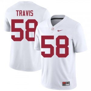 Jamison Travis #58 White Men Stitched Jersey | Premium Alabama Crimson Tide NCAA Football Gear 85408539
