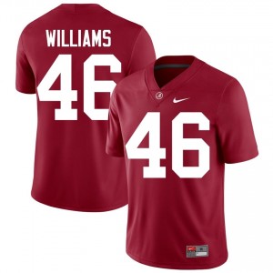 Crimson #46 Jay Williams Men Embroidery Jersey | Crimson Tide Elite NCAA Football Edition 30420308
