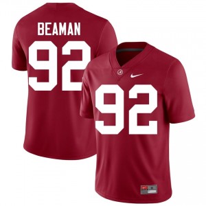 Crimson #92 Jeremiah Beaman Men Embroidery Jersey | Roll Tide Classic Player Football Edition 99506580