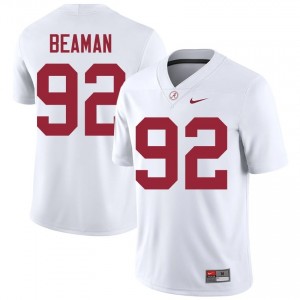Jeremiah Beaman #92 White Men Stitched Jersey | Moisture Wicking Alabama Crimson Tide High School Football Gear 26963997
