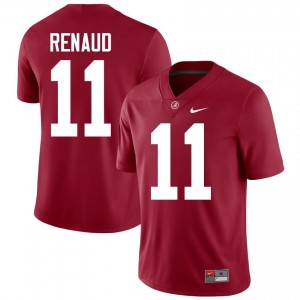 Crimson #11 Jordan Renaud Men Embroidery Jersey | Alabama Crimson Tide Moisture Wicking High School Football Edition 48259821