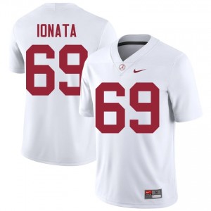 Joseph Ionata #69 White Men Stitched Jersey | Officially Licensed Alabama High School Football Gear 82521492