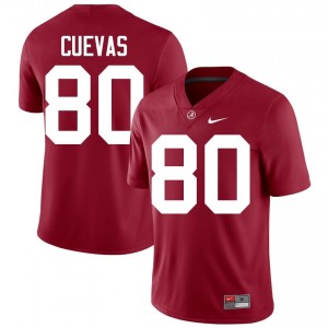 Crimson #80 Josh Cuevas Men Embroidery Jersey | Crimson Tide Fresh Player Football Edition 90789254
