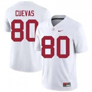 Josh Cuevas #80 White Men Stitched Jersey | Officially Licensed Alabama Crimson Tide High School Football Gear 24779418