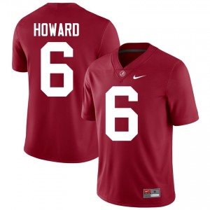 Crimson #6 Kameron Howard Men Embroidery Jersey | Roll Tide Essential NCAA Football Edition 38032918