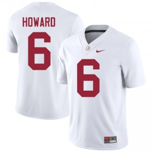 Kameron Howard #6 White Men Stitched Jersey | Fresh Crimson Tide Player Football Gear 93853812