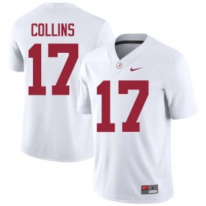 Kelby Collins #17 White Men Stitched Jersey | Licensed Alabama Player Football Gear 82726386