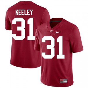 Crimson #31 Keon Keeley Men Embroidery Jersey | Crimson Tide Fresh Player Football Edition 11789773