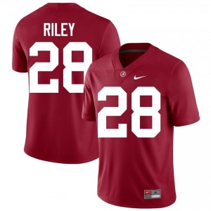 Crimson #28 Kevin Riley Men Embroidery Jersey | Roll Tide Official University Football Edition 91850802
