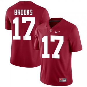 Crimson #17 Lotzeir Brooks Men Embroidery Jersey | Alabama Officially Licensed High School Football Edition 45283127
