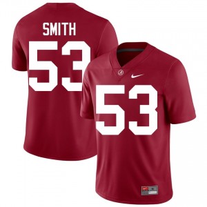 Crimson #53 Mac Smith Men Embroidery Jersey | Roll Tide Essential NCAA Football Edition 81750732