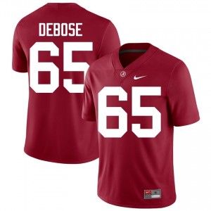 Crimson #65 Micah DeBose Men Embroidery Jersey | Roll Tide Classic Player Football Edition 72060052