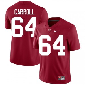 Crimson #64 Michael Carroll Men Embroidery Jersey | Bama Alumni High School Football Edition 86620478
