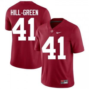 Crimson #41 Nikhai Hill-Green Men Embroidery Jersey | Alabama Authentic Player Football Edition 85804267