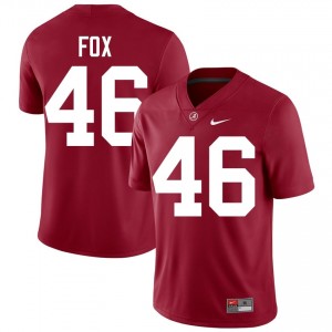 Crimson #46 Peyton Fox Men Embroidery Jersey | Roll Tide Official University Football Edition 35736416