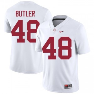 Prince Butler #48 White Men Stitched Jersey | Alumni Alabama High School Football Gear 39516030