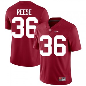 Crimson #36 QB Reese Men Embroidery Jersey | Alabama Premium NCAA Football Edition 86621020