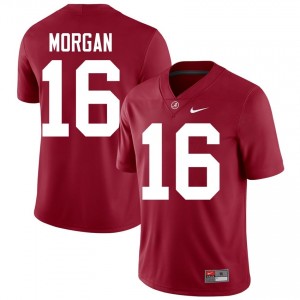 Crimson #16 Red Morgan Men Embroidery Jersey | Crimson Tide Fresh Player Football Edition 69164415