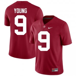 Crimson #9 Richard Young Men Embroidery Jersey | Alabama Pro Cut NCAA Football Edition 12928525