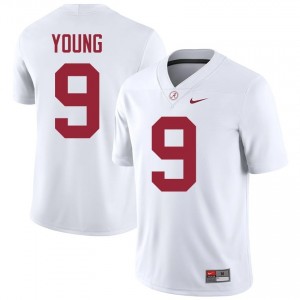 Richard Young #9 White Men Stitched Jersey | Classic Roll Tide Player Football Gear 29015997